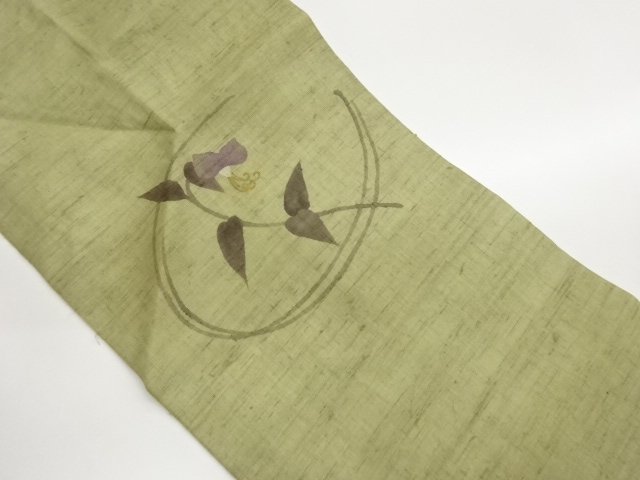 JAPANESE NAGOYA OBI FOR SUMMER / TSUMUGI / KINSAI / ABSTRACT ROUNDEL